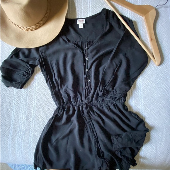 Mossimo Supply Co. Other - Lightweight long-sleeved black romper